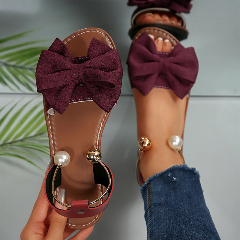 🌺50% POPUST💐Elegantni sandali z bisernim paščkom za gleženj