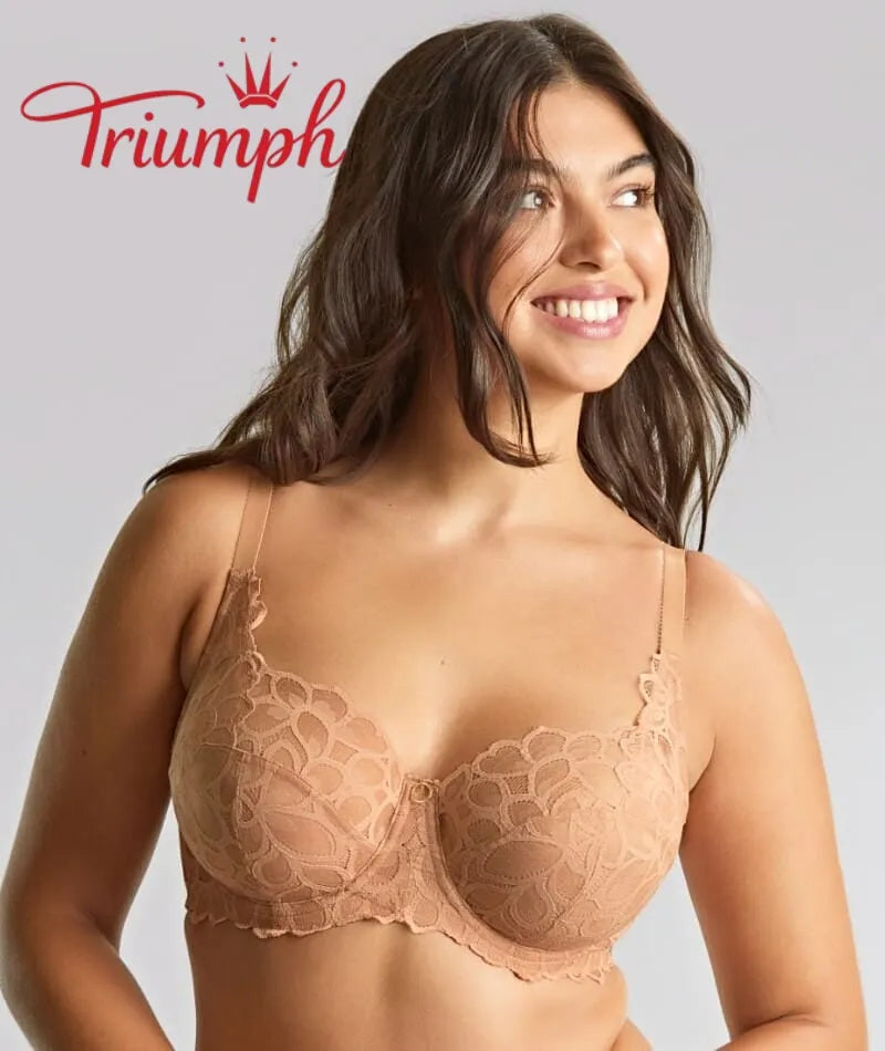 Triumph - (4 kosi) Modrček s polno košarico in vezeno čipko