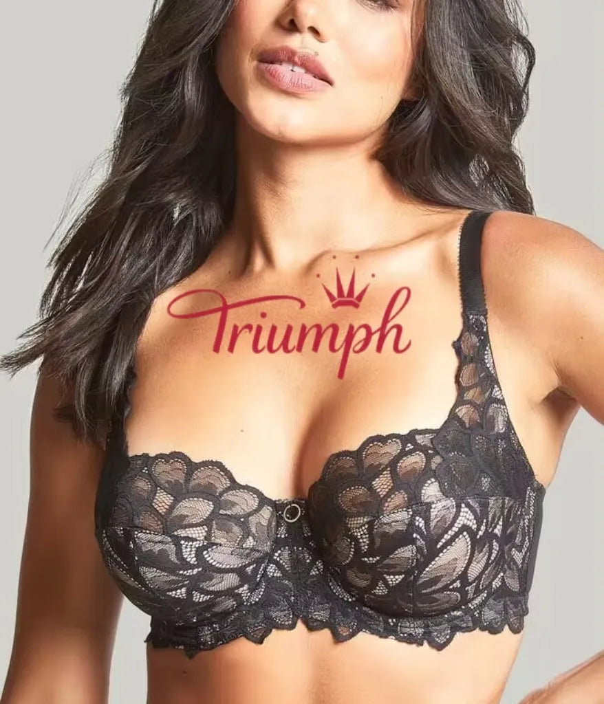 Triumph - (4 kosi) Modrček s polno košarico in vezeno čipko