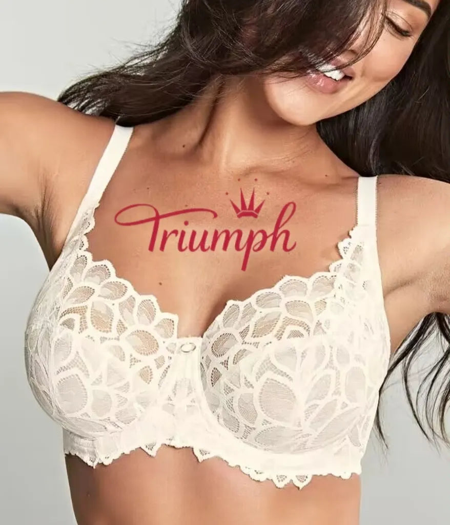 Triumph - (4 kosi) Modrček s polno košarico in vezeno čipko