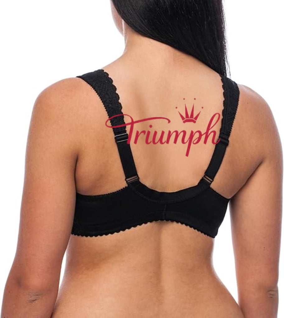„Triumph“ – (4 dalių) liemenėlė be lankelių, užsegimas priekyje, plius dydis