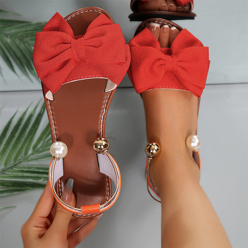 🌺50% POPUST💐Elegantni sandali z bisernim paščkom za gleženj