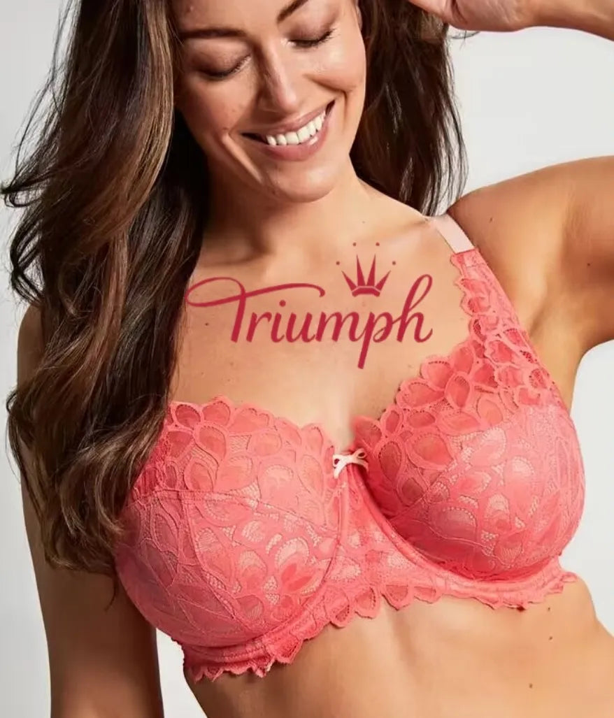 Triumph - (4 kosi) Modrček s polno košarico in vezeno čipko
