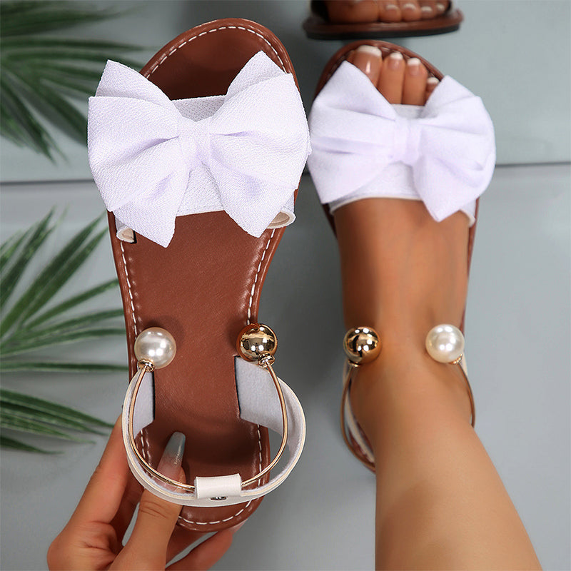 🌺50% POPUST💐Elegantni sandali z bisernim paščkom za gleženj