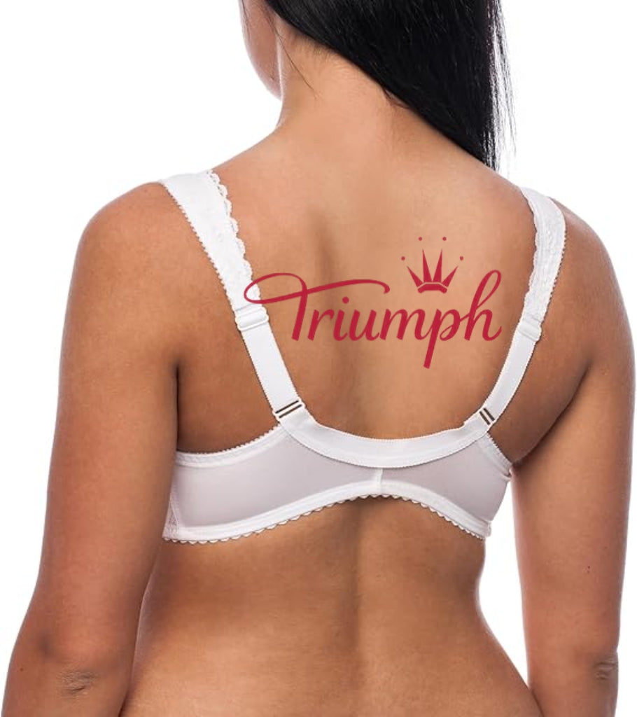 „Triumph“ – (4 dalių) liemenėlė be lankelių, užsegimas priekyje, plius dydis